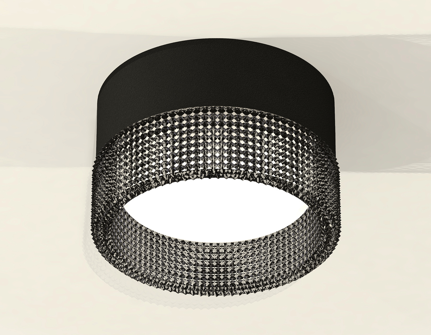 Комплект накладного светильника с композитным хрусталем XS8102031 SBK/BK черный песок/тонированный GX53 (C8102, N8484)