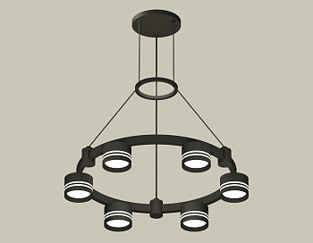 Комплект подвесного светильника с акрилом Techno Ring XR92051203/6 SBK/FR черный песок/белый матовый GX53 (A9205, C9232, N8478)