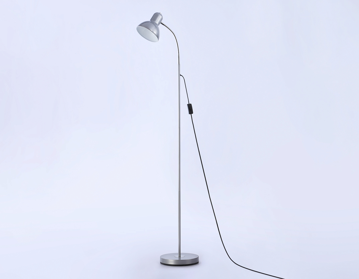 Светильник напольный с выключателем на проводе TR97658 SL серебро E27 max 40W D140*1450