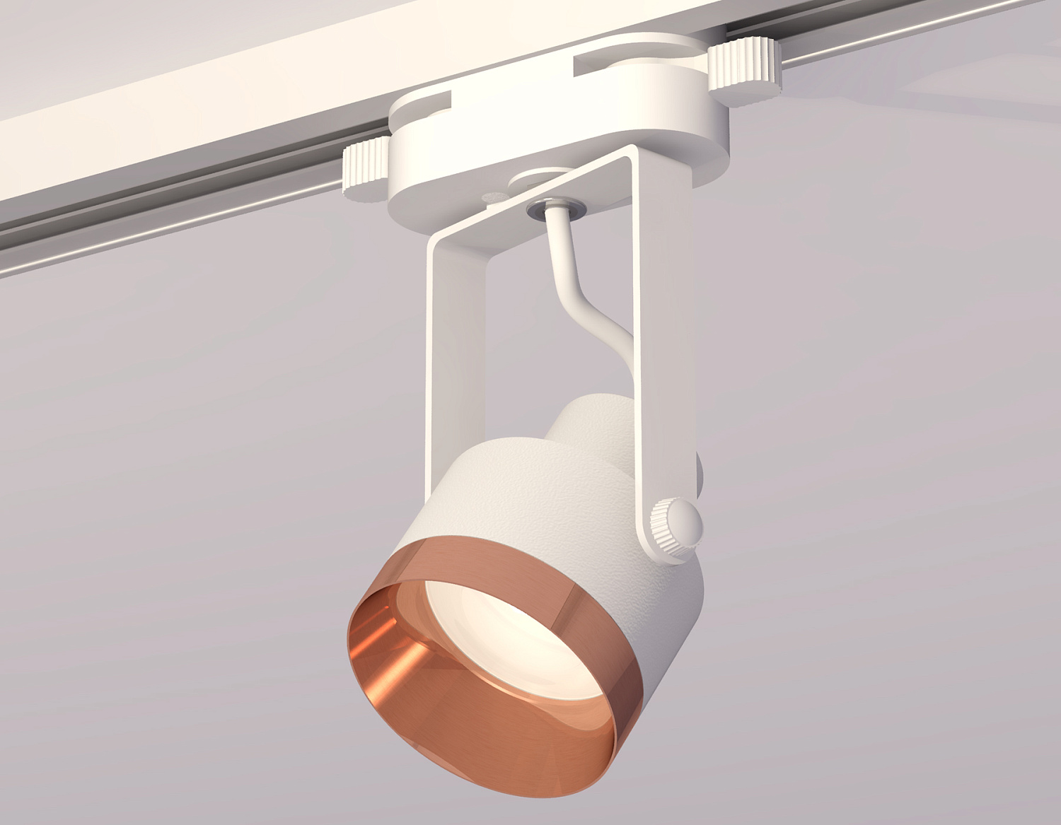 Комплект трекового однофазного светильника XT6601045 WH/PPG белый/золото розовое полированное MR16 GU10 (C6601, N6135)