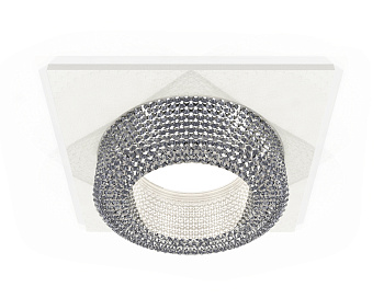 Комплект встраиваемого светильника с композитным хрусталем XC7631020 SWH/CL белый песок/прозрачный MR16 GU5.3 (C7631, N7191)