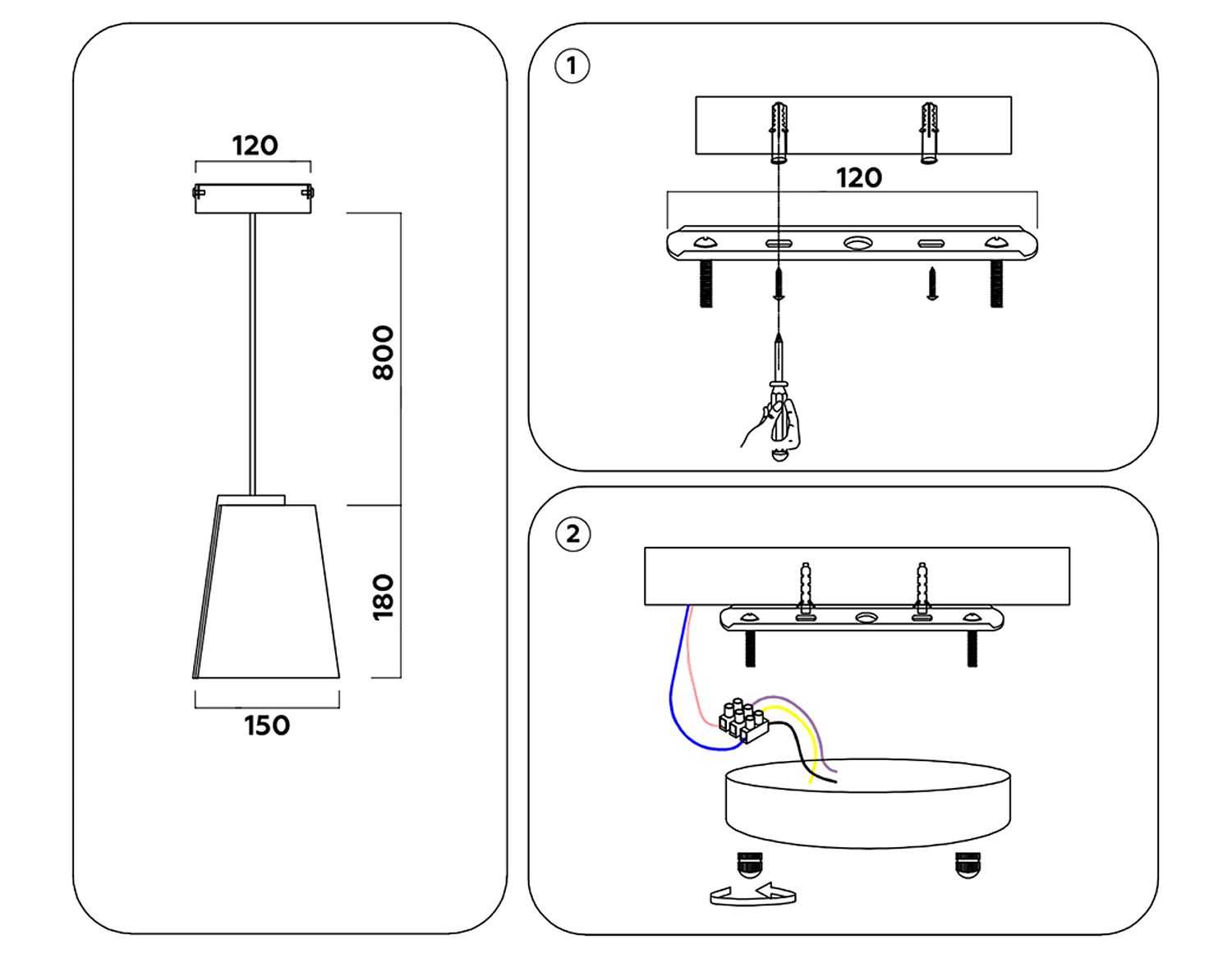 Подвесной светодиодный светильник AK4112 WH белый 19W D150*980 (Без ПДУ)