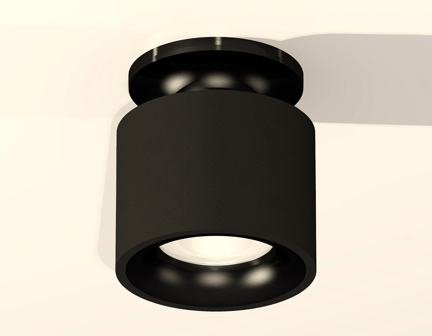 Комплект накладного светильника XS7511061 SBK/PBK черный песок/черный полированный MR16 GU5.3 (N7926, C7511, N7011)