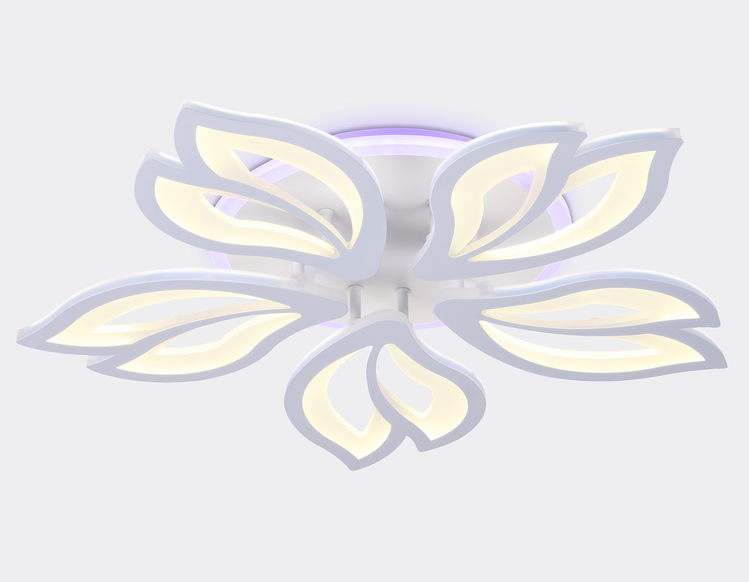 Потолочный светодиодный светильник с пультом FA543/5 WH белый 104W 580*560*80 (ПДУ РАДИО 2.4)