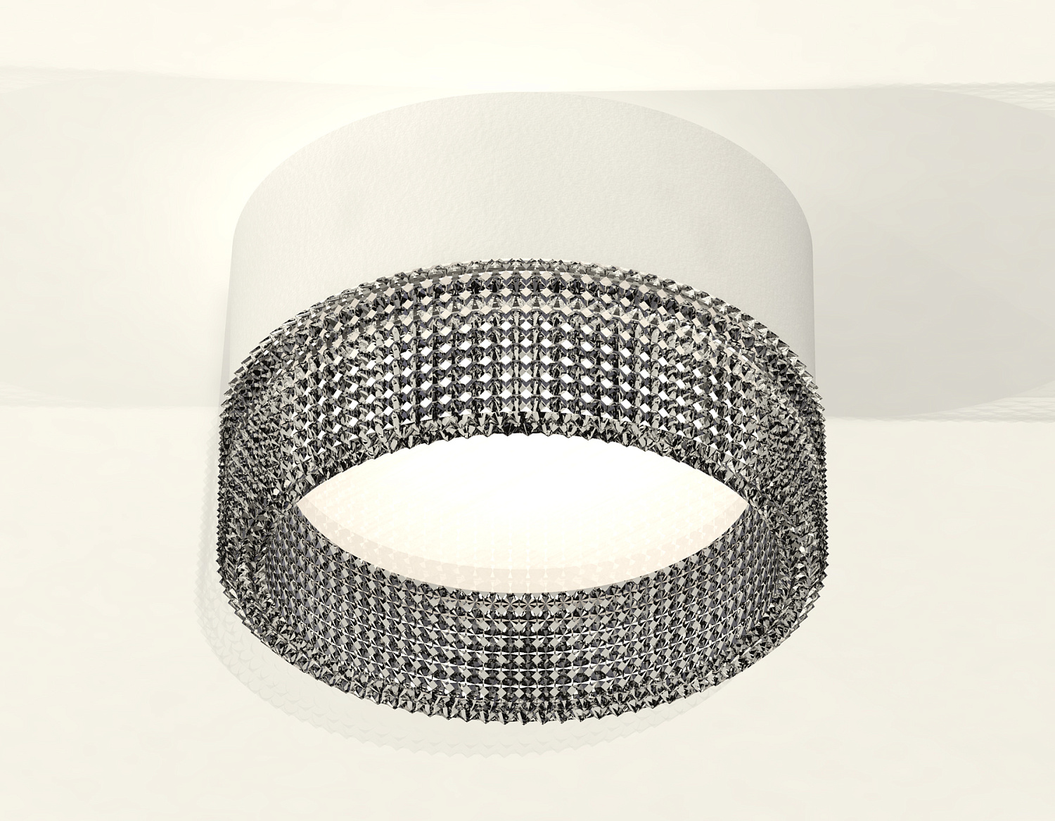 Комплект накладного светильника с композитным хрусталем XS8101031 SWH/BK белый песок/тонированный GX53 (C8101, N8484)