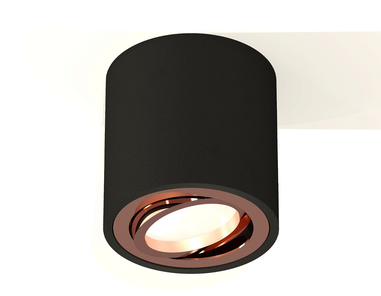 Комплект накладного поворотного светильника XS7532005 SBK/PPG черный песок/золото розовое полированное MR16 GU5.3 (C7532, N7005)