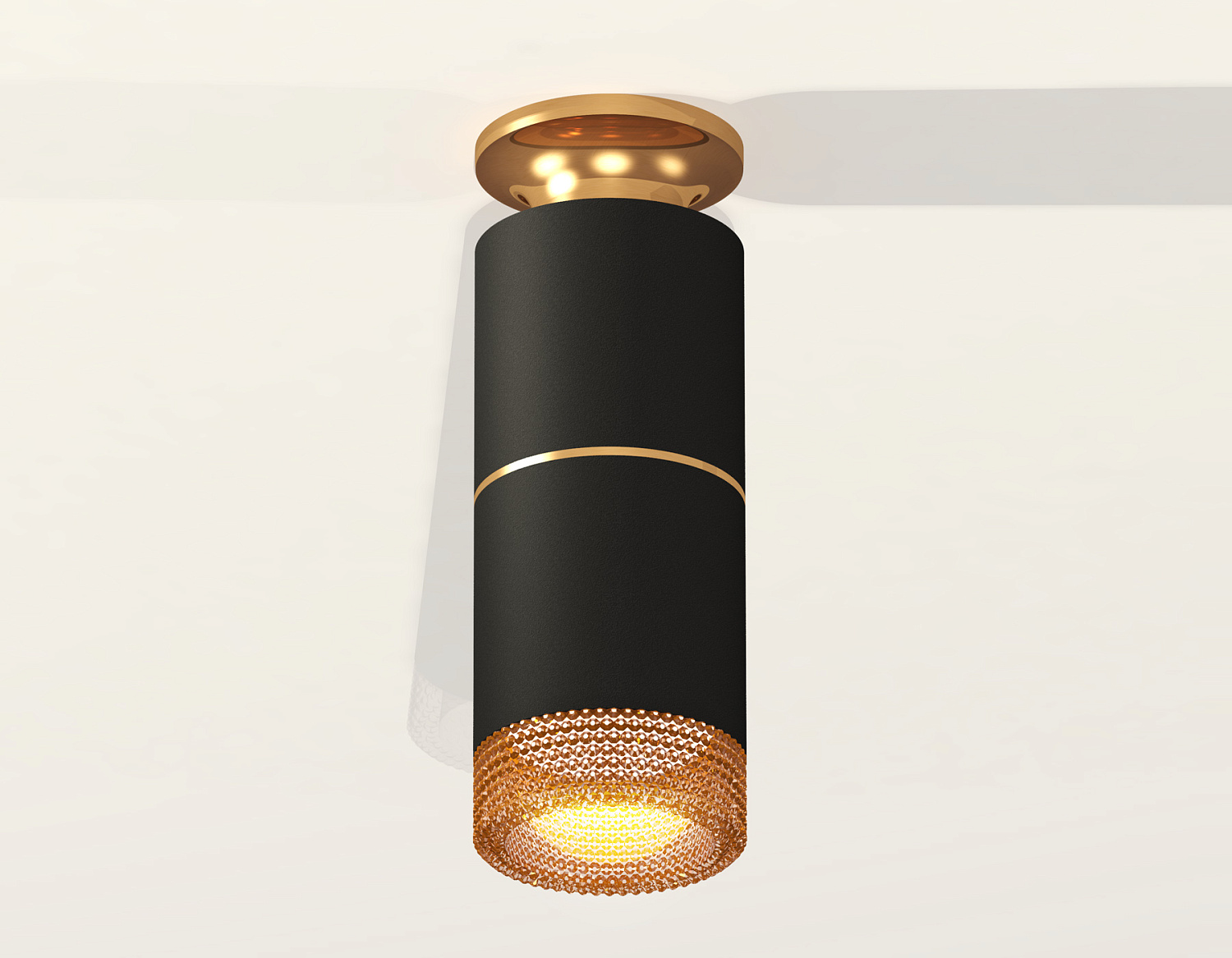 Комплект накладного светильника с композитным хрусталем XS6302241 SBK/PYG/CF черный песок/золото желтое полированное/кофе MR16 GU5.3