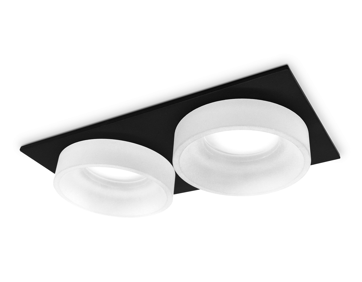 Встраиваемый точечный светильник с акрилом TN1319/2 SBK/FR черный песок/белый матовый GU5.3 182*92*45