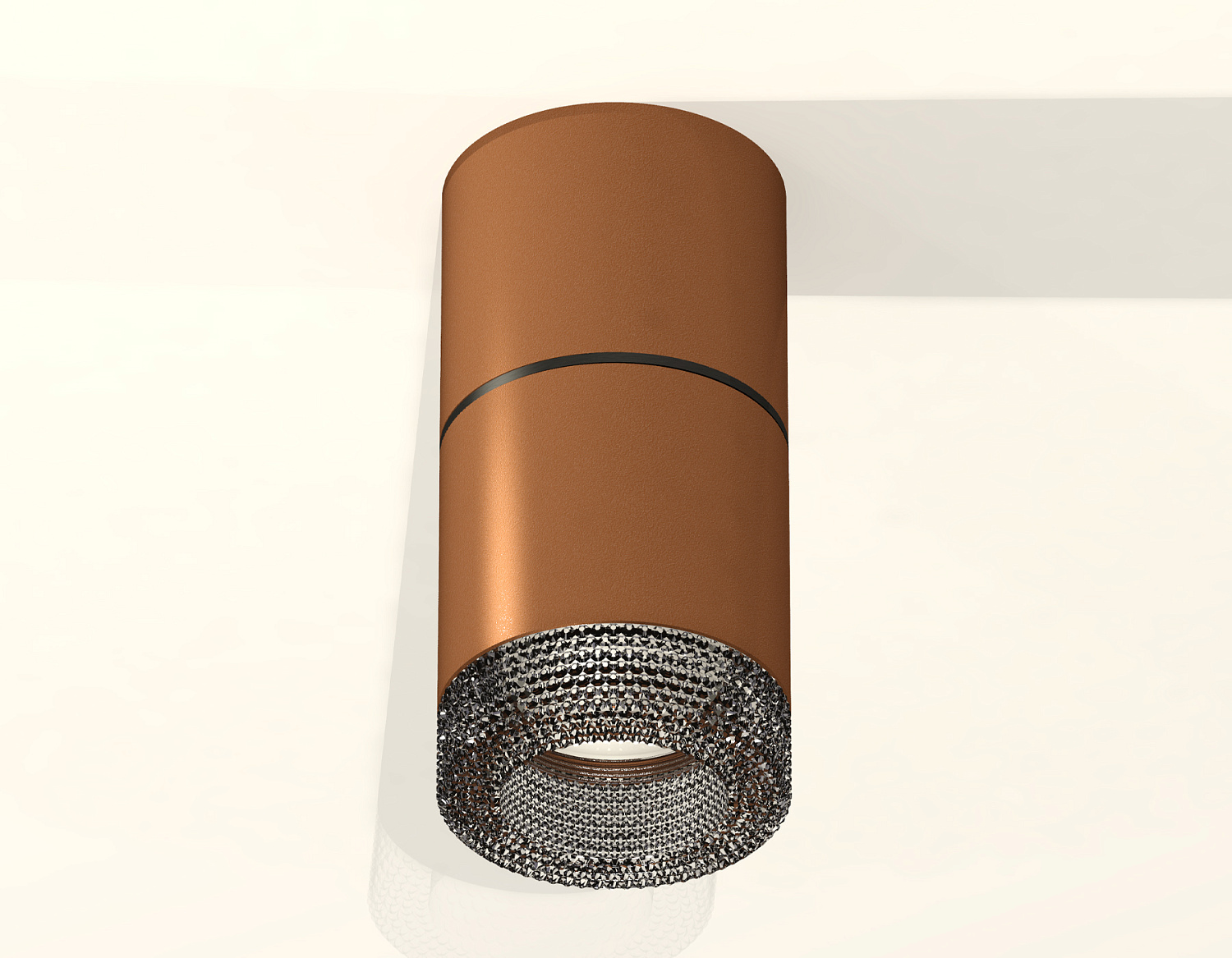 Комплект накладного светильника с композитным хрусталем XS7404042 SCF/BK кофе песок/тонированный MR16 GU5.3 (C7404, A2071, C7404, N7192)