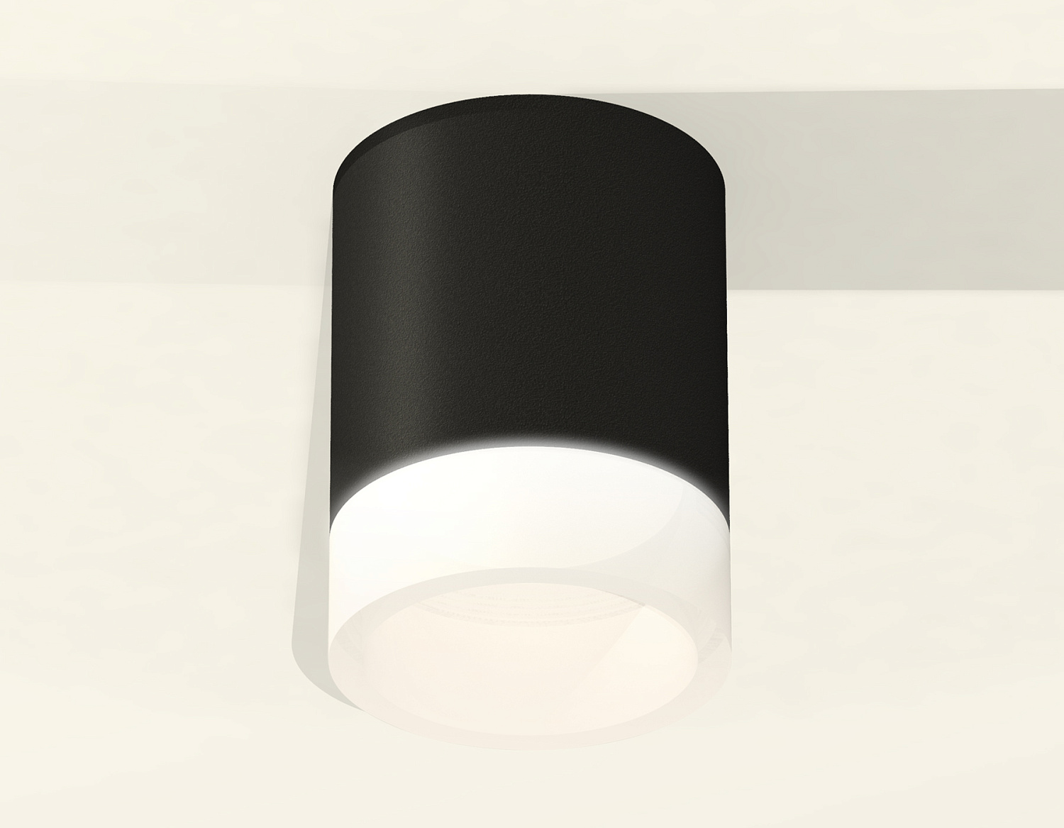 Комплект накладного светильника с акрилом XS6302063 SBK/FR черный песок/белый матовый MR16 GU5.3 (C6302, N6248)