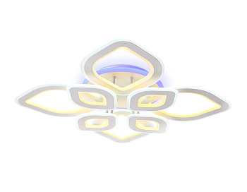 Потолочный светодиодный светильник с пультом FA8844/4+4 WH белый 3000K/4200K/6400K 190W 770*770*120 (ПДУ РАДИО 2.4G)