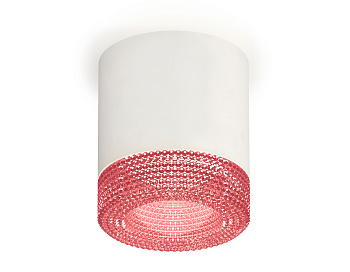 Комплект накладного светильника с композитным хрусталем XS7401022 SWH/PI белый песок/розовый MR16 GU5.3 (C7401, N7193)