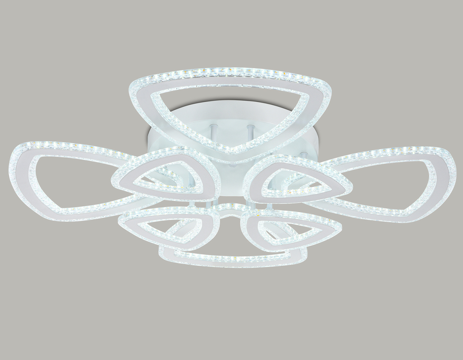 Управляемый потолочный светодиодный светильник FA8863/4+4 WH белый 182W 3000K+6400K/3000K/6400K/4200K+4200K 740*740*130 (ПДУ РАДИО 2.4G)