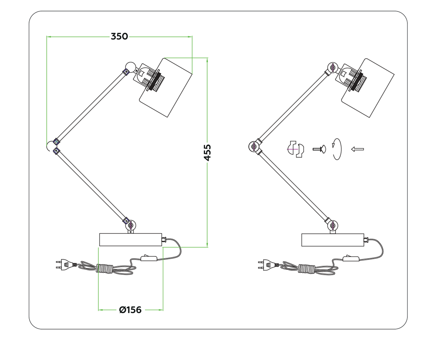 Настольная лампа в стиле лофт TR8152 WH белый E27 max 40W