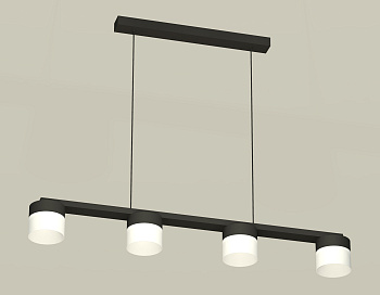 Комплект подвесного светильника с акрилом XB9152205/4 SBK/FR черный песок/белый матовый GX53 (C9152, N8402)