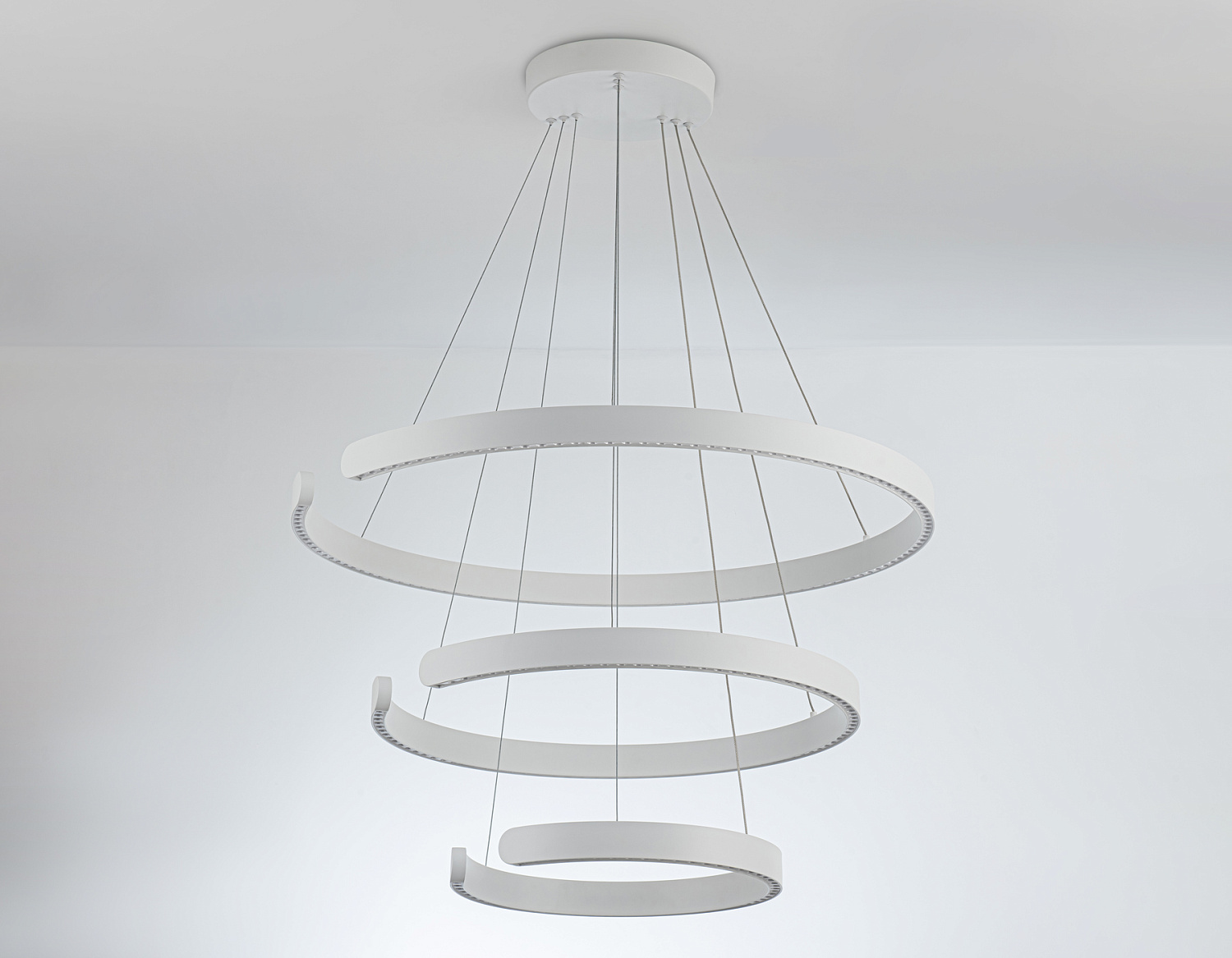 Подвесной светодиодный светильник FL5887/3 WH белый 90W 3000K/4200K/6400K D800/600/400*1200 (без ПДУ)