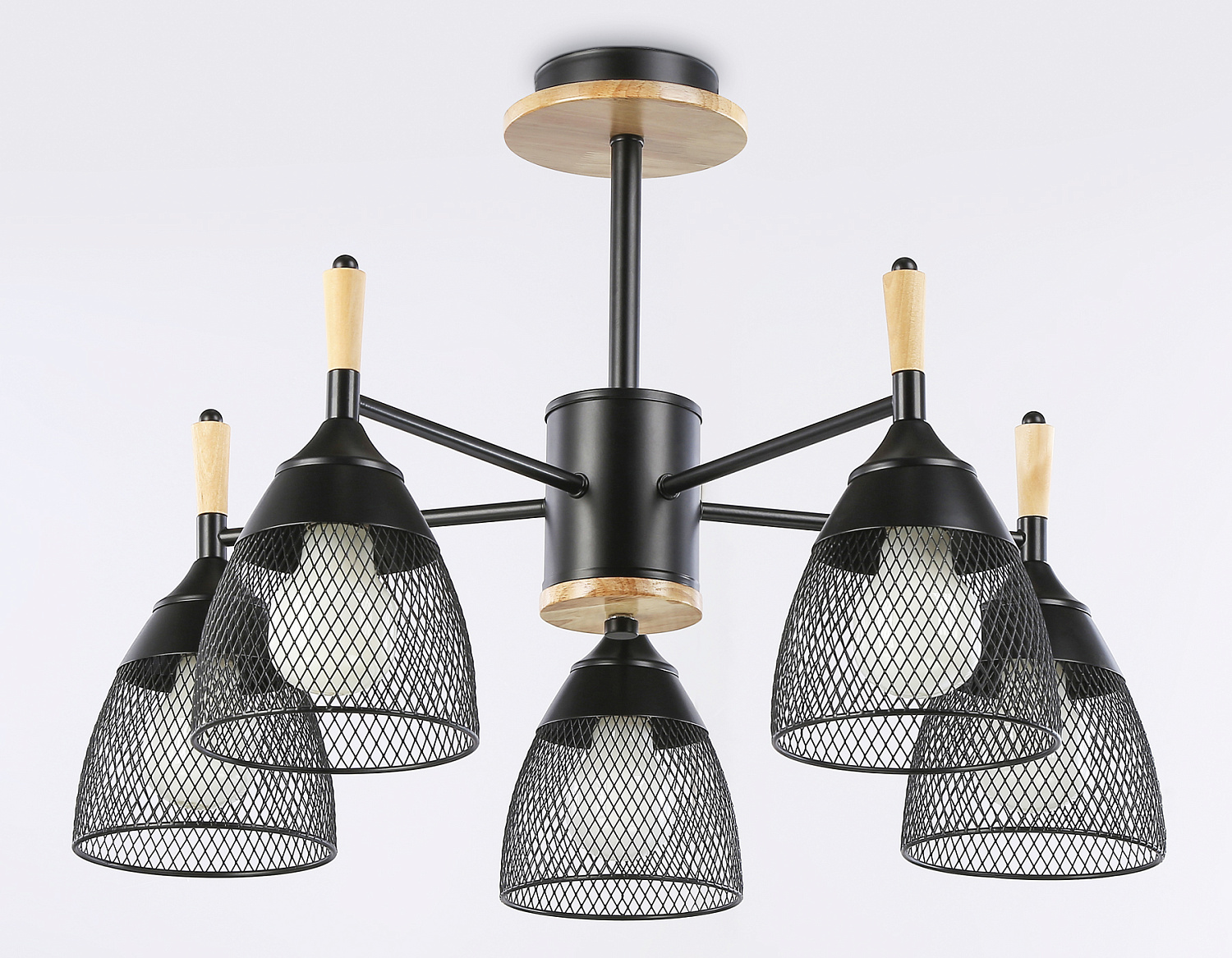 Подвесная люстра TR8015/5 BK черный E27*5 max 40W D600*385