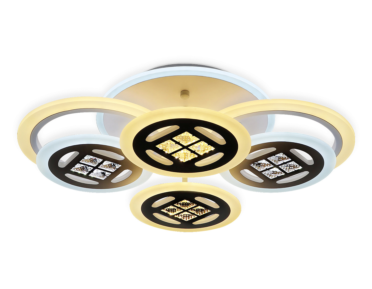 Потолочный светодиодный светильник с пультом FA2951/6 WH белый 4200K/3000K+6400K/6400K+3000K 125W 550*405*150 (ПДУ ИК)