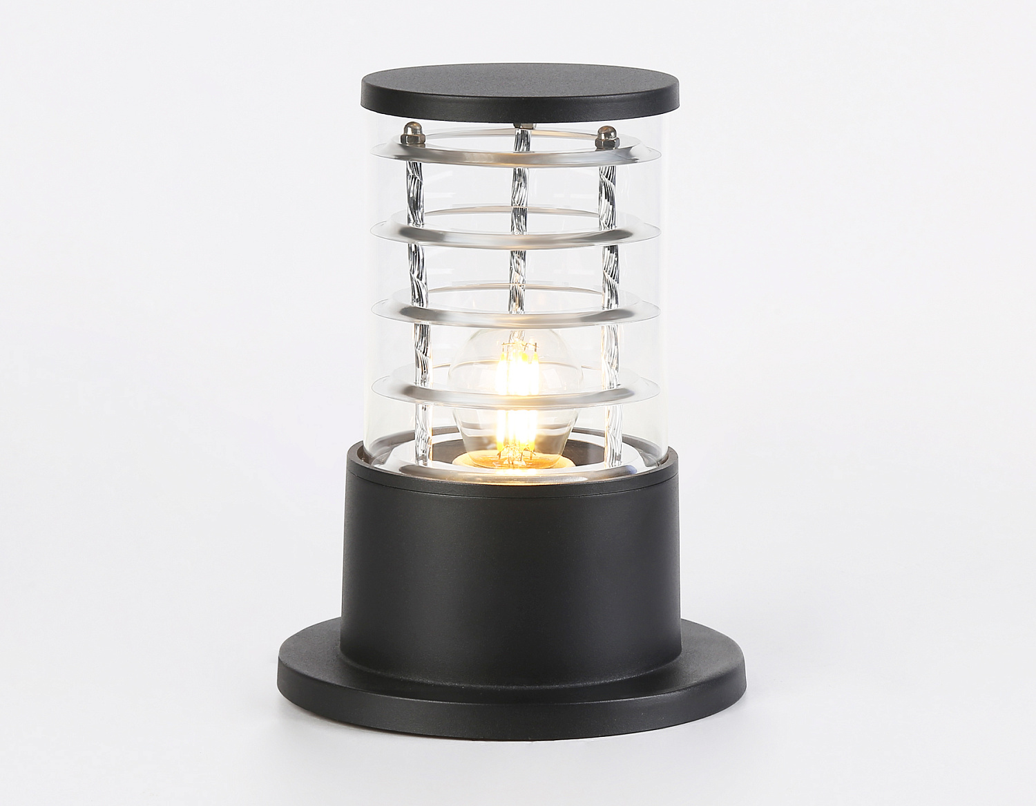 Уличный ландшафтный светильник ST2532 BK/CL черный/прозрачный IP54 E27 max 11W D108*200