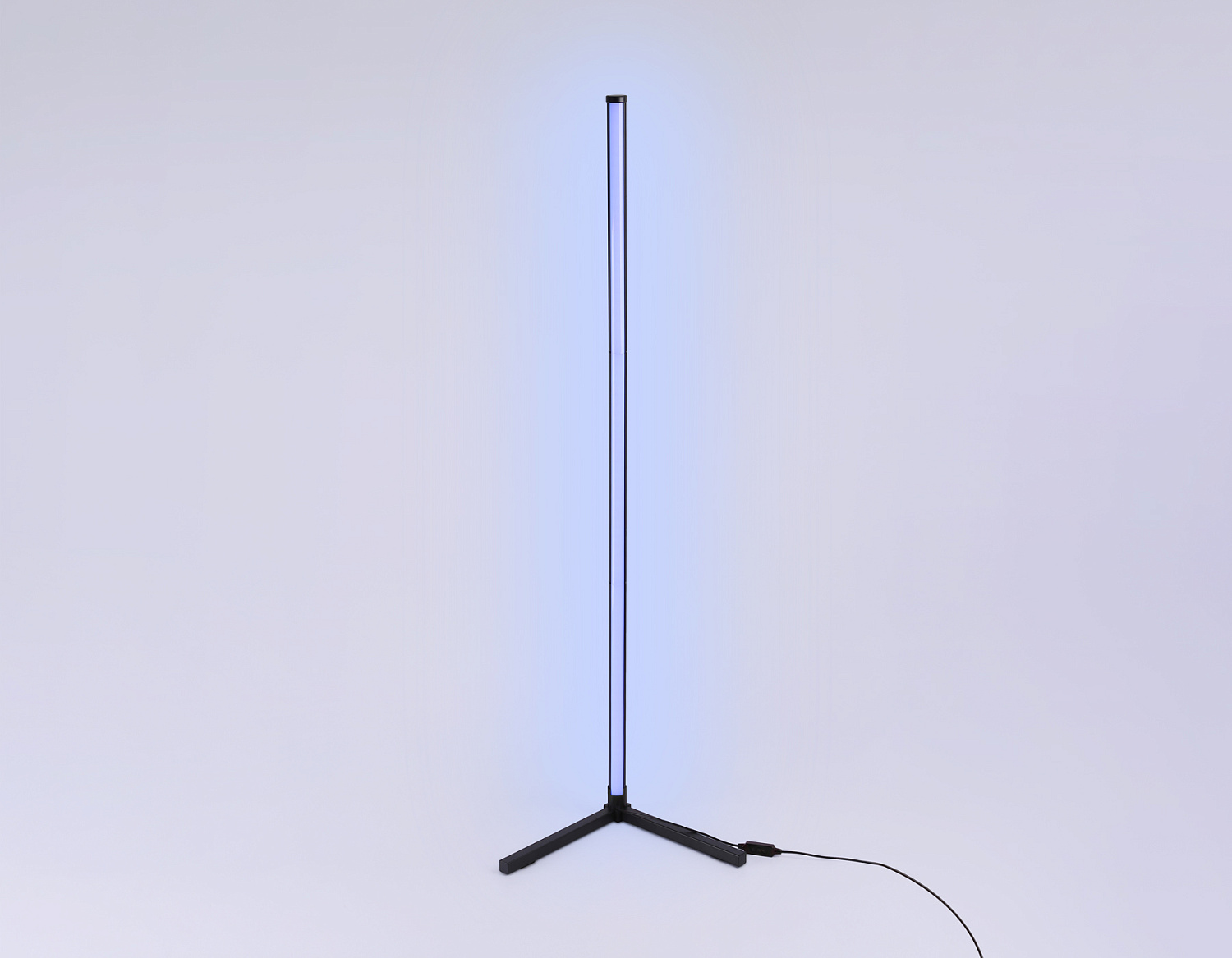 Светильник светодиодный напольный RGB с пультом FL8022 BK черный LED 15W RGB D32*1250 (ПДУ РАДИО 2.4G)