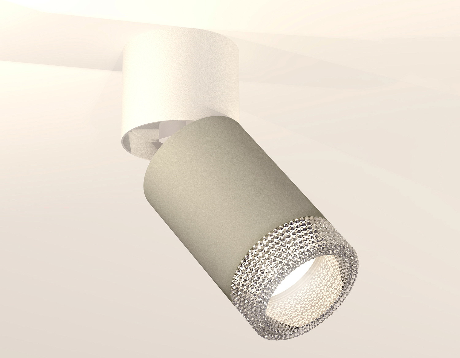 Комплект накладного поворотного светильника XM6314031 SGR/WH/CL серый песок/белый/прозрачный MR16 GU5.3 (A2220, C6314, N6150)