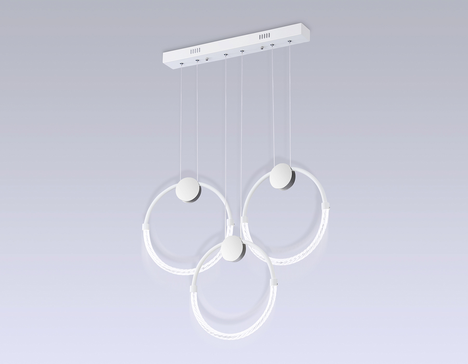 Подвесной светодиодный светильник FL10595/3 WH/CH белый/хром 4200K 34W 630*20*1200 (Без ПДУ)