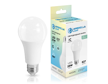 Лампа светодиодная Лон A65 25W 4000K 652504 LED A65 25W IC E27 4000K 175-265V