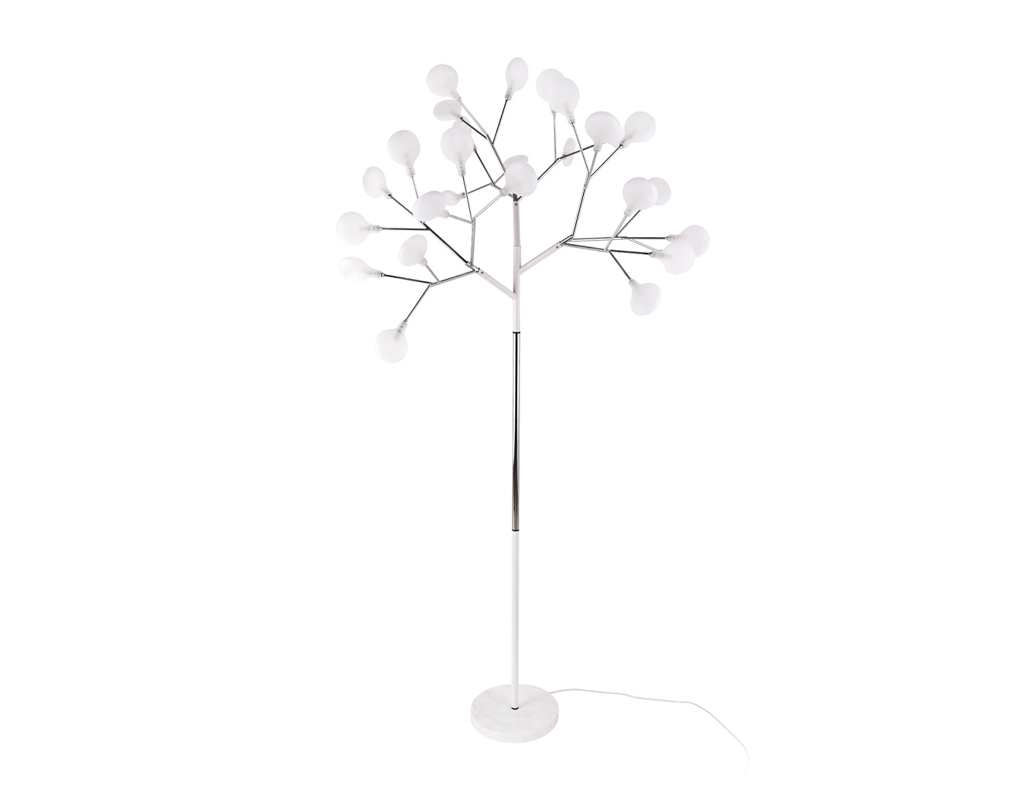 Напольный телескопический светильник со сменной лампой TR3029/27 WH/CH белый/хром G4/27 max 20W D840*1700