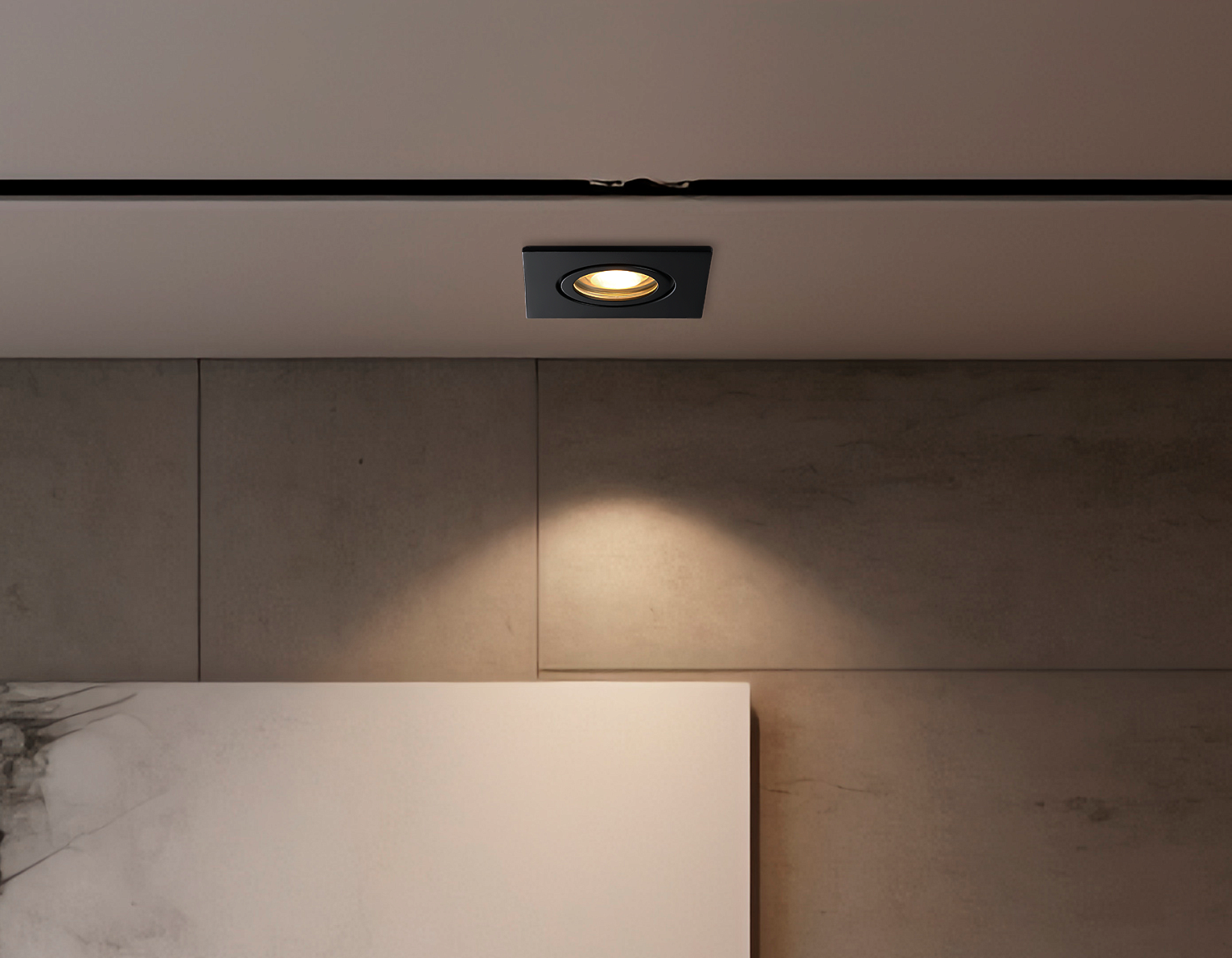 Светильник встраиваемый IP44 с высокой степенью пылевлагозащиты TN1161 BK черный IP44 GU5.3 85*85*28