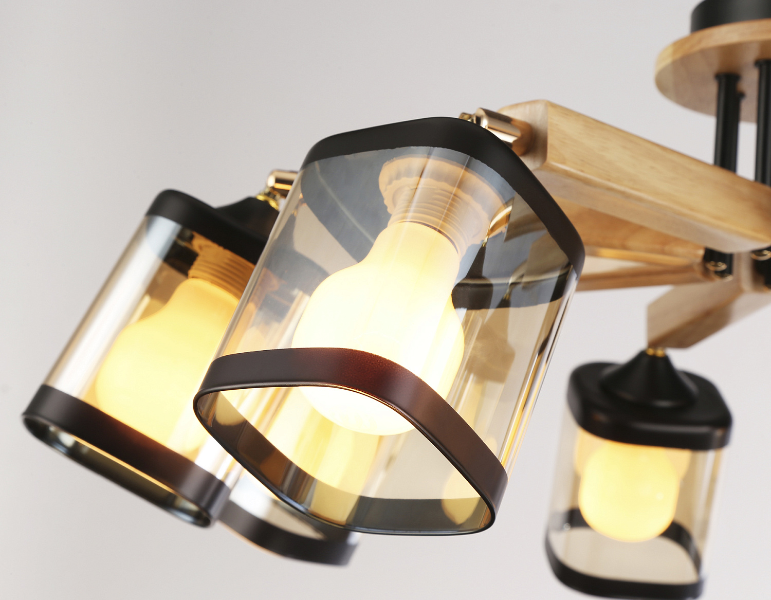 Подвесная люстра TR9530/8 BK/GD/TI черный/золото/янтарь E27*8 max 40W D790*260