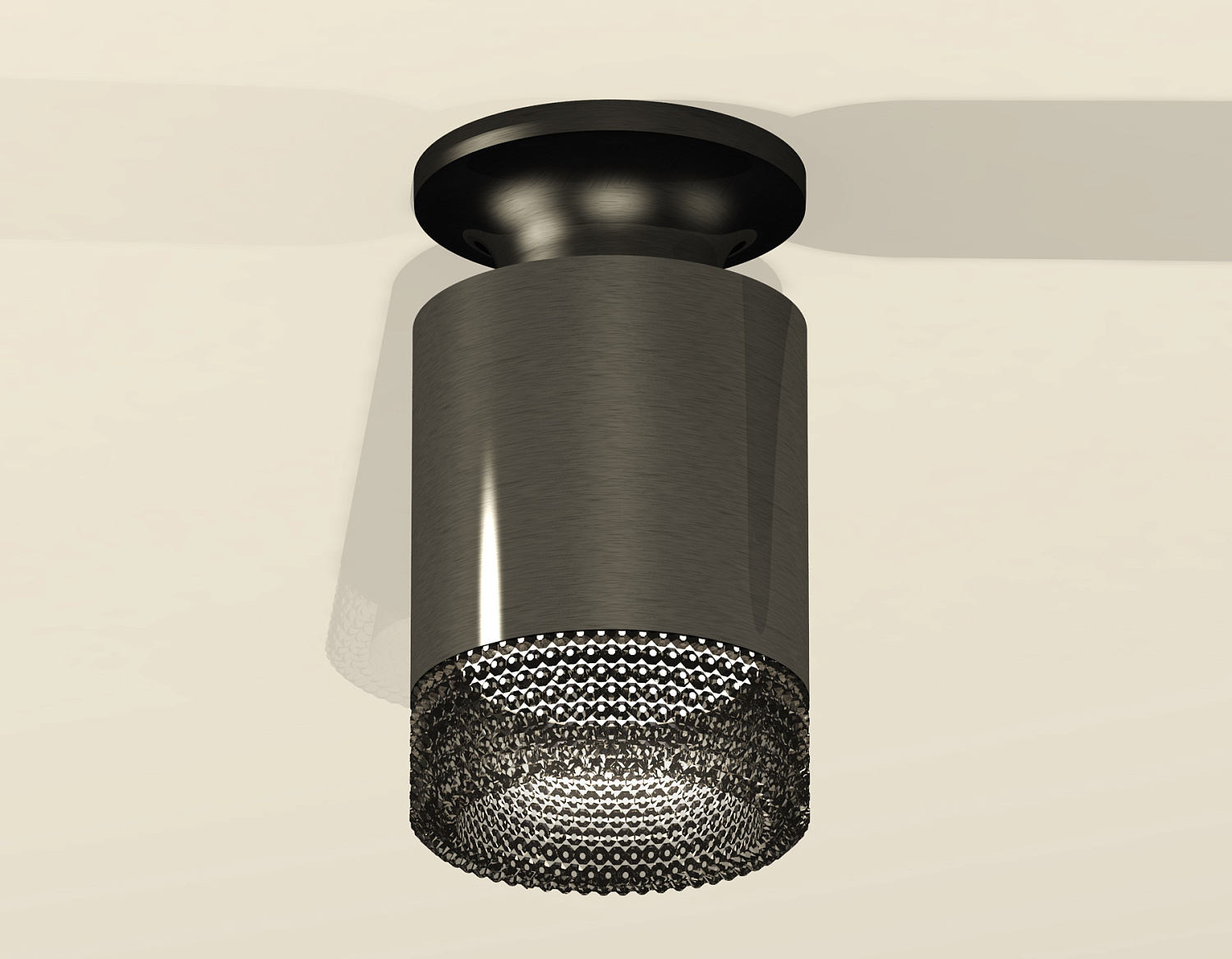 Комплект накладного светильника с композитным хрусталем XS6303082 DCH/PBK/BK черный хром/черный полированный/тонированный MR16 GU5.3 (N6902, C6303, N6151)