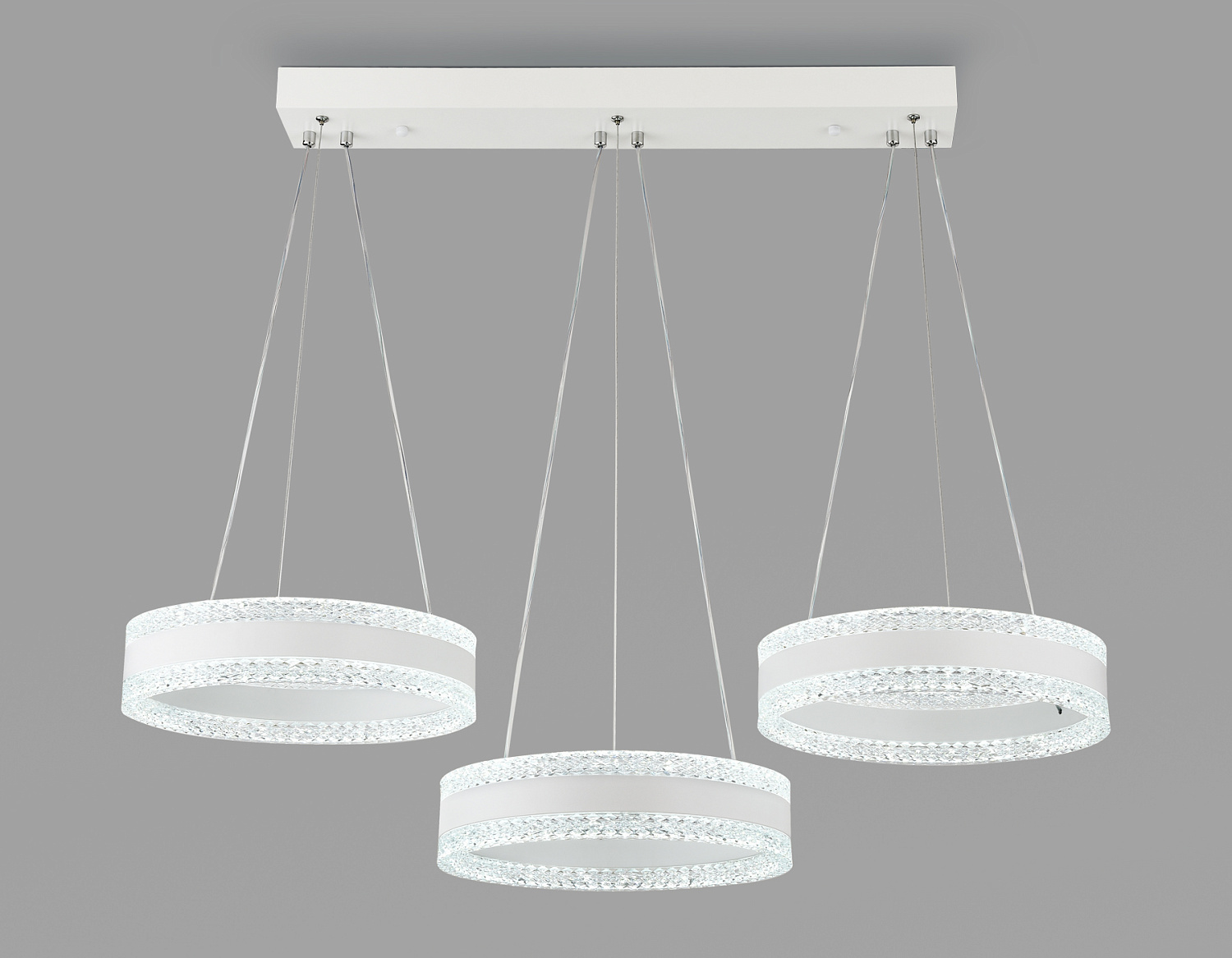 Управляемый подвесной светодиодный светильник FA6206/3 WH белый 122W 3000K+6400K/3000K/6400K/4200K+4200K 840*300*750 (ПДУ РАДИО 2.4G)