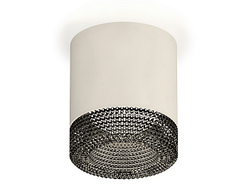 Комплект накладного светильника с композитным хрусталем XS7401021 SWH/BK белый песок/тонированный MR16 GU5.3 (C7401, N7192)