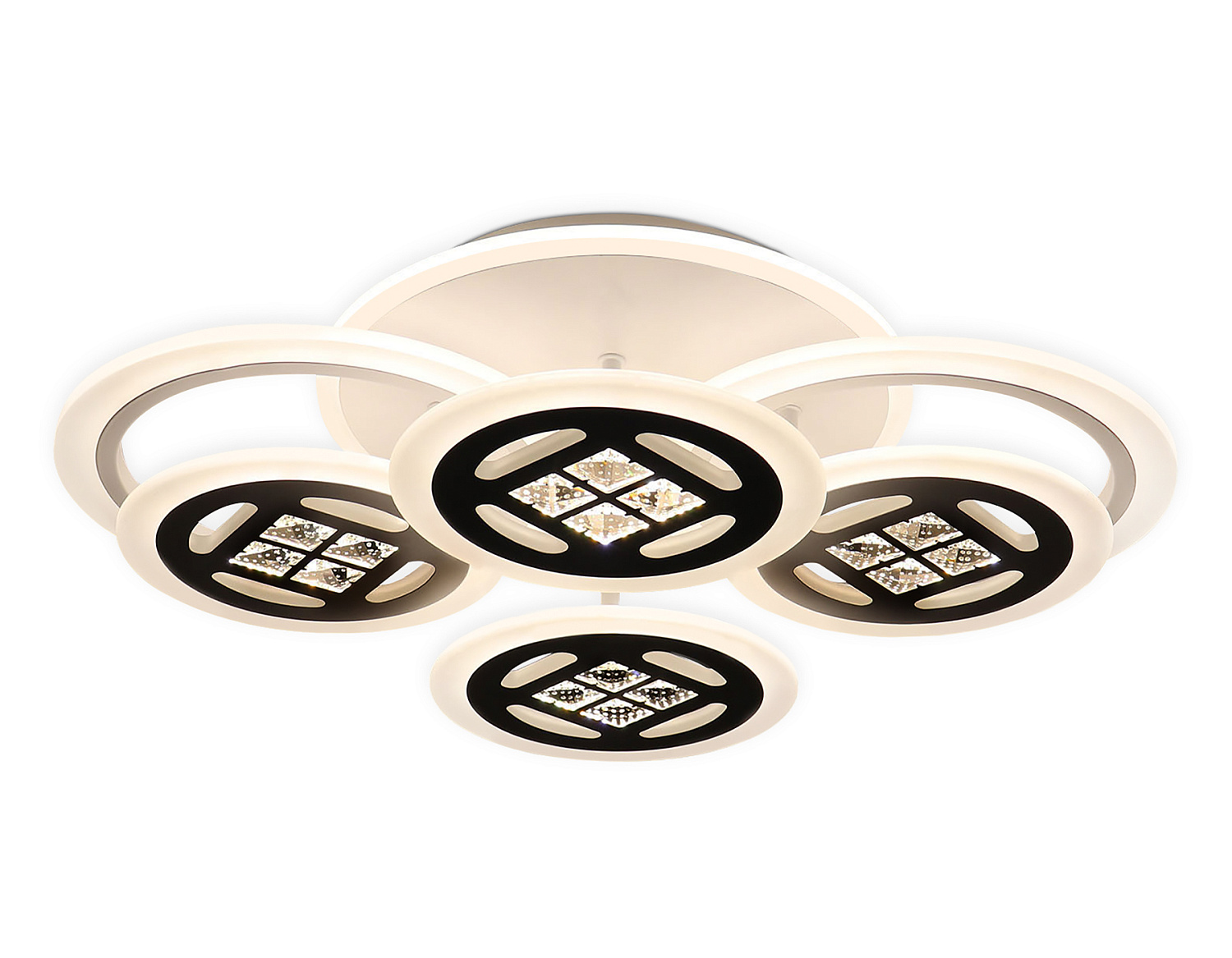 Потолочный светодиодный светильник с пультом FA2951/6 WH белый 4200K/3000K+6400K/6400K+3000K 125W 550*405*150 (ПДУ ИК)