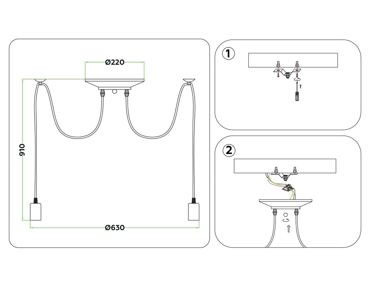Подвесная люстра в стиле лофт TR8177/6 WH белый E27*6 max 40W D630*910