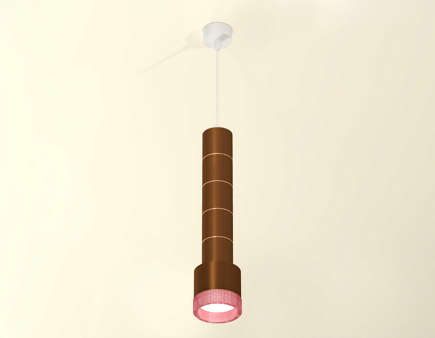 Комплект подвесного светильника с композитным хрусталем XP8117005 SCF/PI кофе песок/розовый GX53