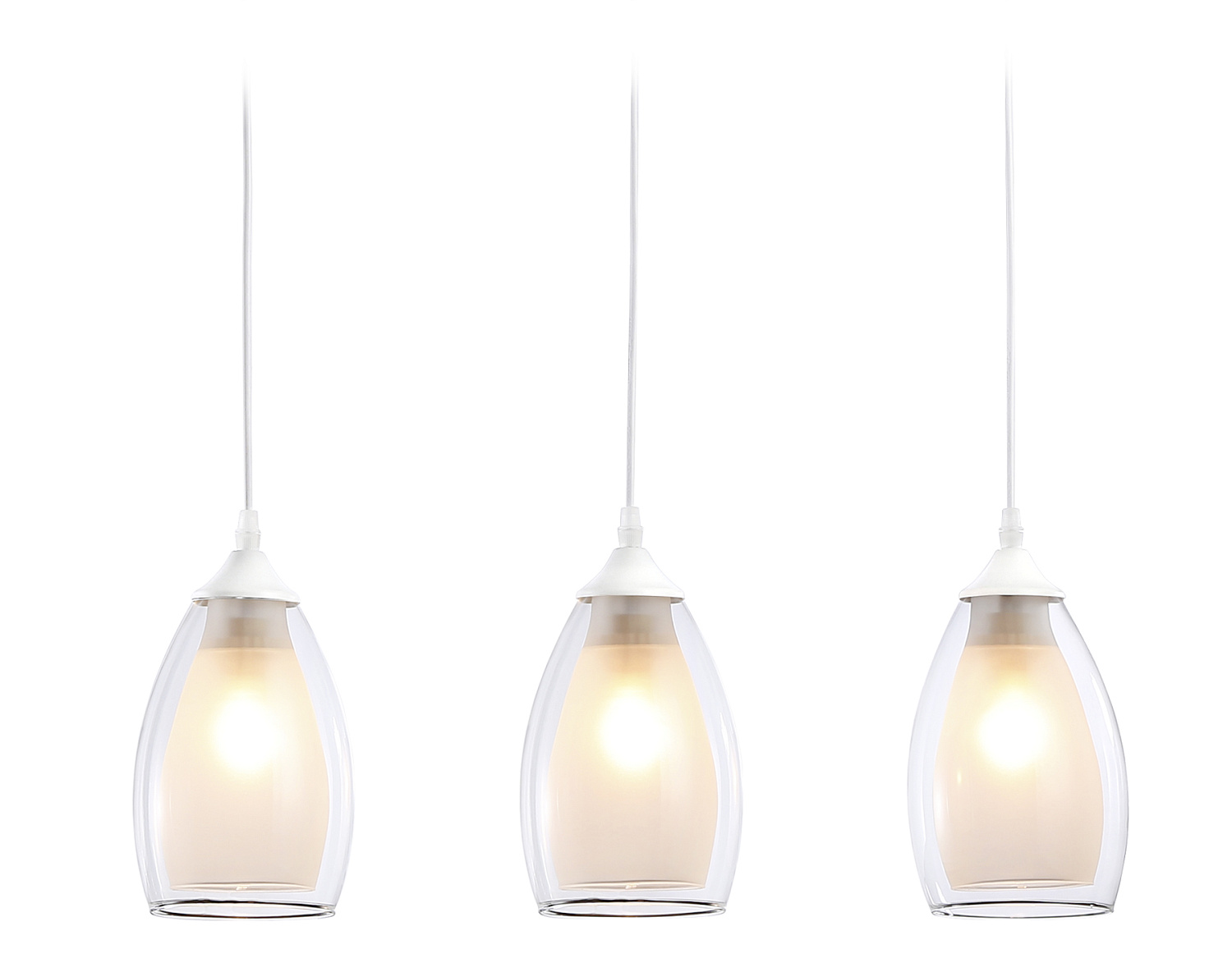 Подвесной светильник TR3536/3 WH/CL/FR белый/прозрачный/белый матовый E27*3 max 40W 640*120*820