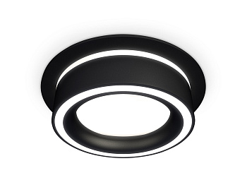 Комплект встраиваемого светильника XC8051018 SBK/FR черный песок/белый матовый GX53 (C8051, N8434)