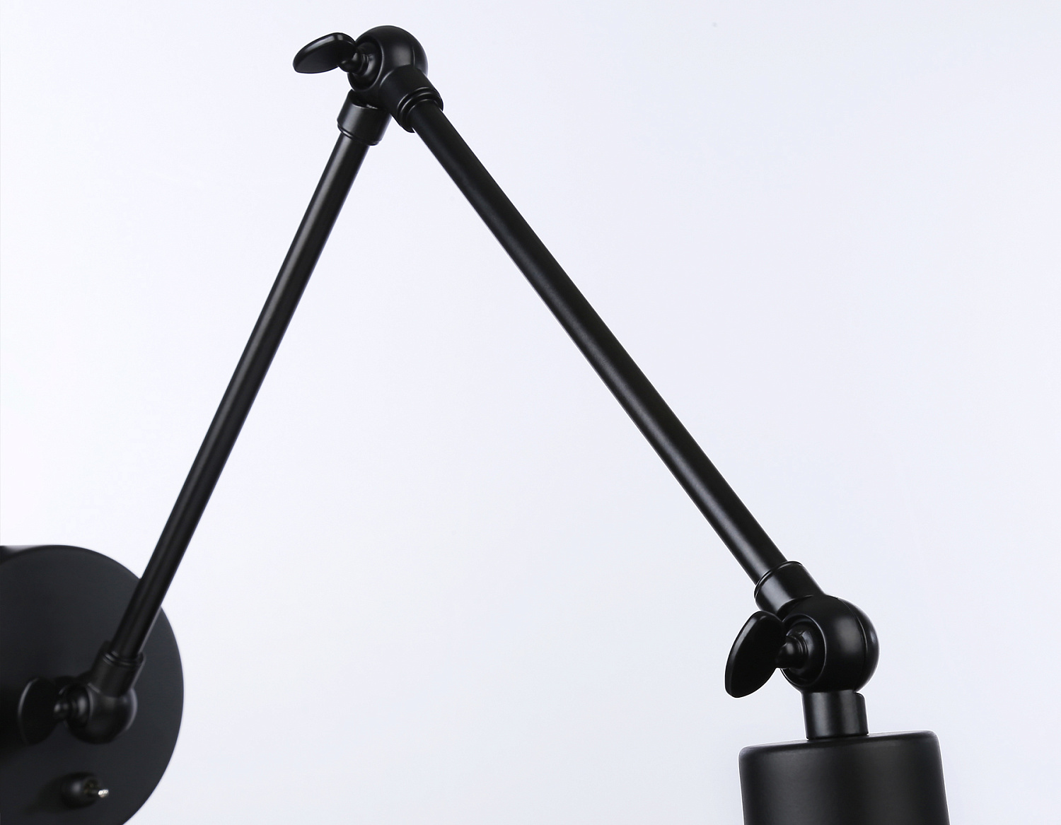 Настенный светильник с выключателем в стиле лофт TR8148 BK черный E27 max 40W 340*120*490