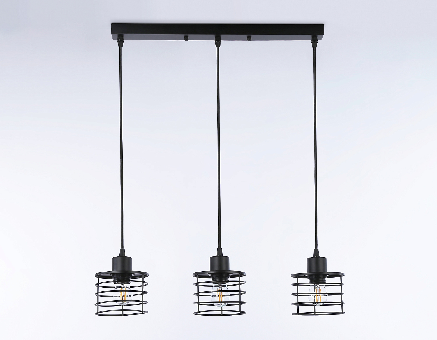 Подвесной светильник в стиле лофт TR8075/3 BK черный E27*3 max 40W 582*120*1040