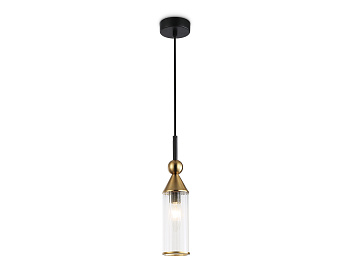 Подвесной светильник LH55251 BK/BS/CL черный/латунь/прозрачный E14 max 40W D65*1500