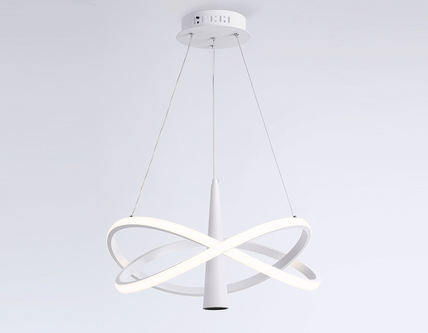 Подвесной светодиодный светильник с пультом управления FL5367/2+1 WH белый 47W 3000K-6400K D480*1200 (ПДУ ИК)