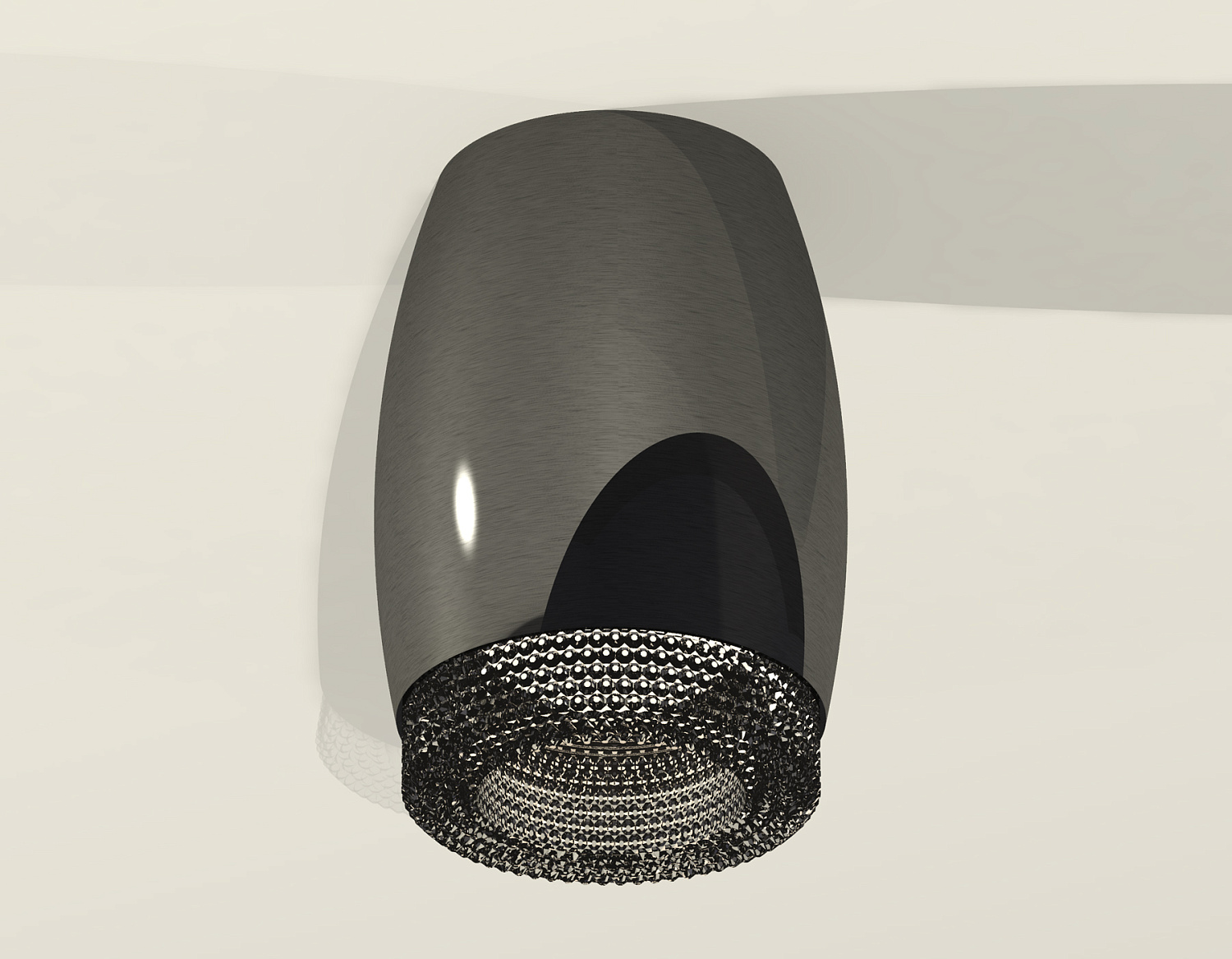 Комплект накладного светильника с композитным хрусталем XS1123011 DCH/BK черный хром/тонированный MR16 GU5.3 (C1123, N7192)