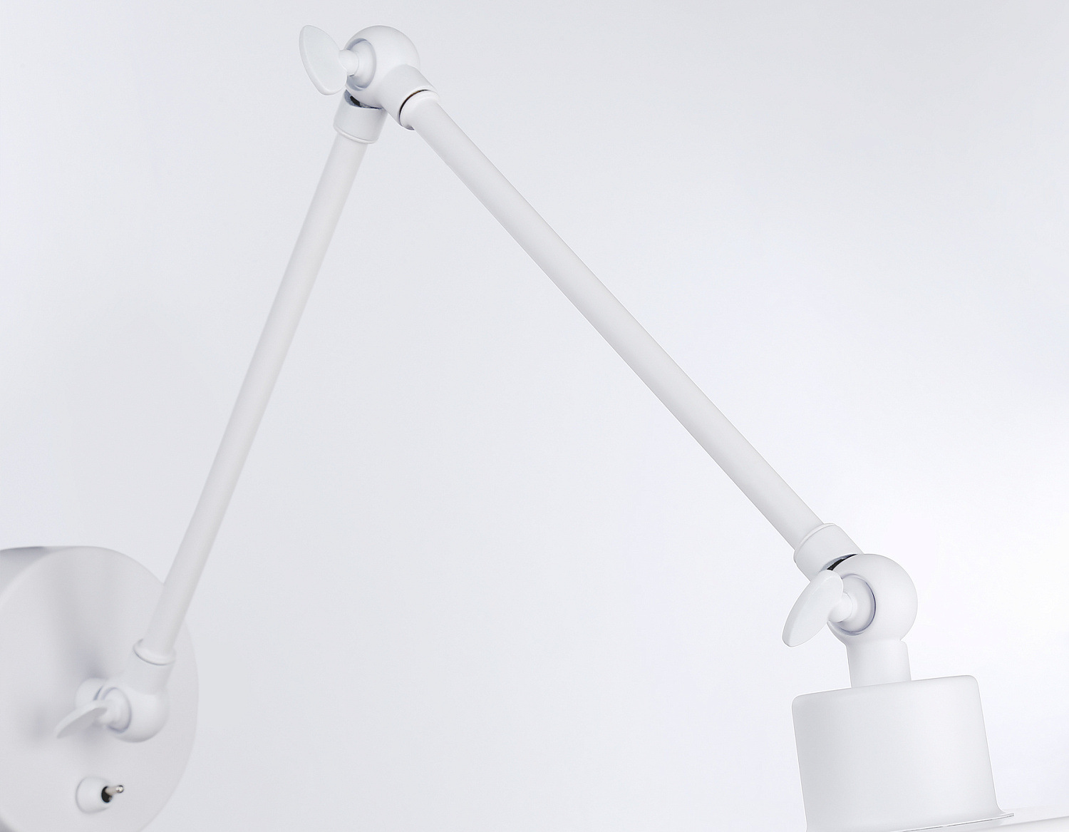 Настенный светильник с выключателем в стиле лофт TR8146 WH белый E27 max 40W 340*120*490