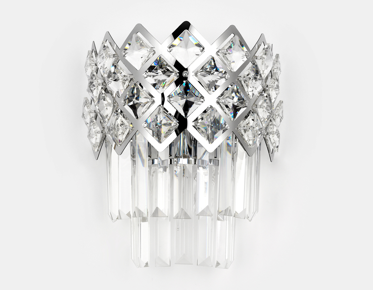 Настенный светильник с хрусталем TR5282/2 CH/CL хром/прозрачный E14/2 max 40W 280*220*150