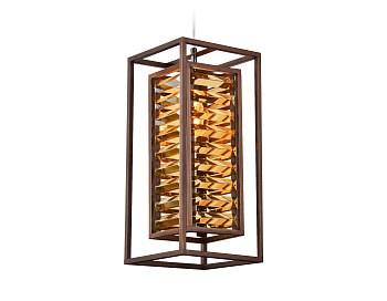 Подвесной светильник с хрусталем TR5043 CF/TI кофе/янтарь E14/1 max 40W 180*180*760