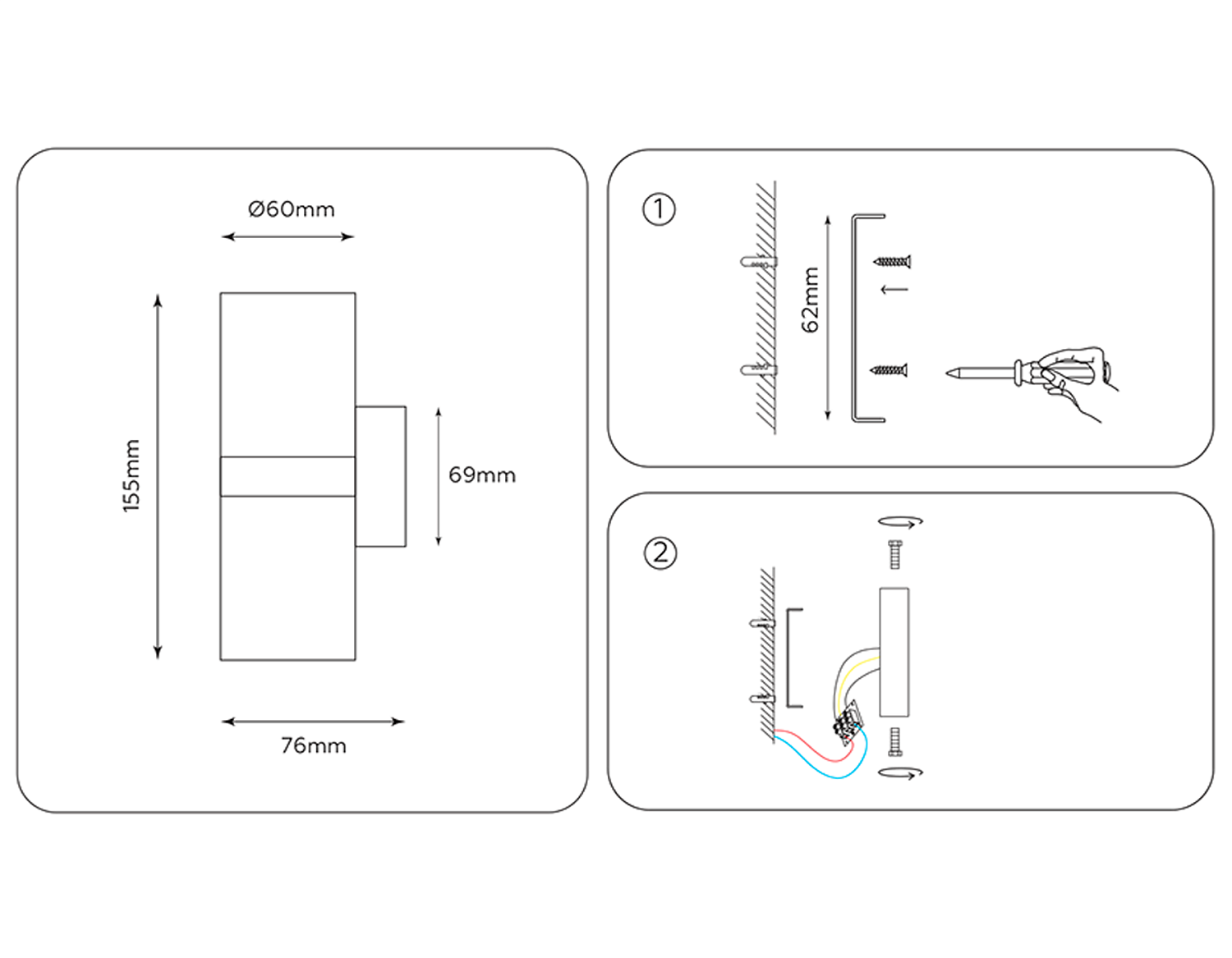 Настенный светильник FW242/2 WH/GD белый/золото GU10*2 max 12W 155*60*76