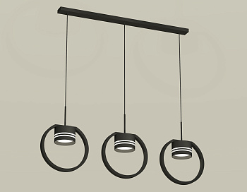 Комплект подвесного светильника с акрилом XB9107154/3 SBK/FR черный песок/белый матовый GX53 (C9107, N8478)