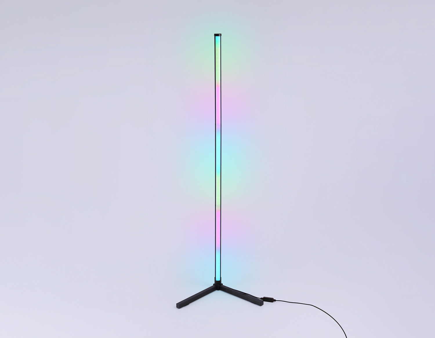 Светильник светодиодный напольный RGB с пультом FL8022 BK черный LED 15W RGB D32*1250 (ПДУ РАДИО 2.4G)