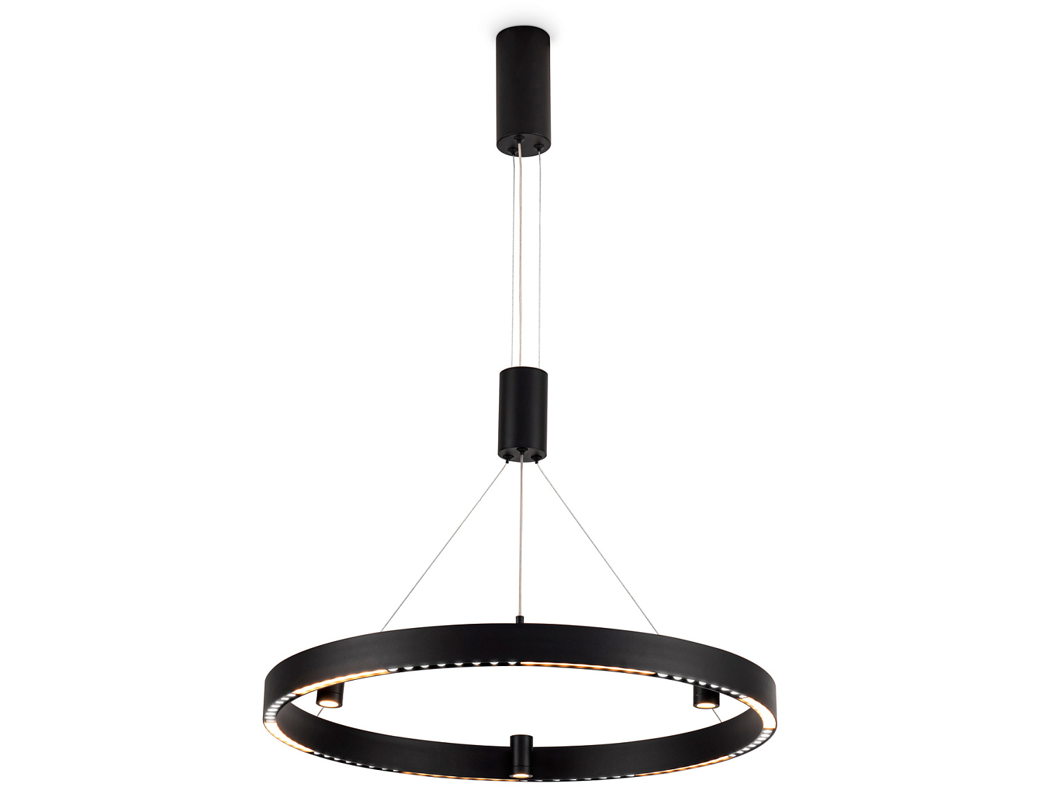 Подвесной светодиодный светильник FL5845/1+3 BK черный 40W 3000K/4200K/6400K D600*1200 (без ПДУ)